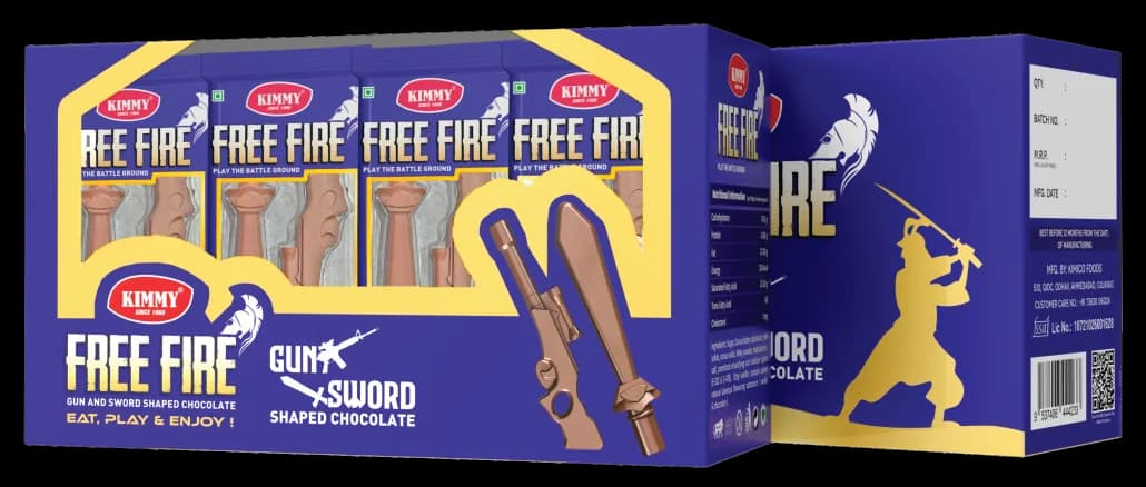 Free Fire — Gun & Sword Shaped Chocolate